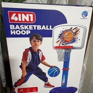 4-in-1 Basketball Hoop for Kids - Blue